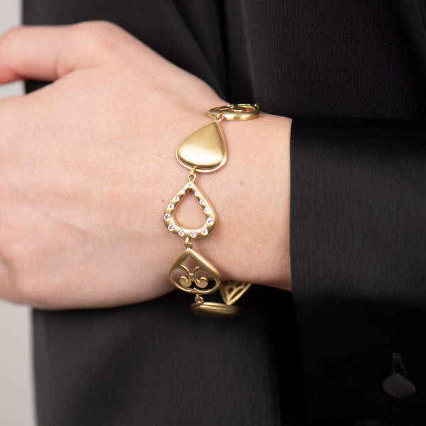 Pre-Owned Elizabeth Rand Drop Link Bracelet