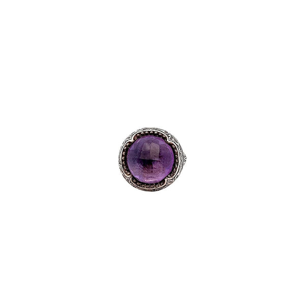 PRE-OWNED SCOTT KAY AMETHYST CYPRESS THORN RING