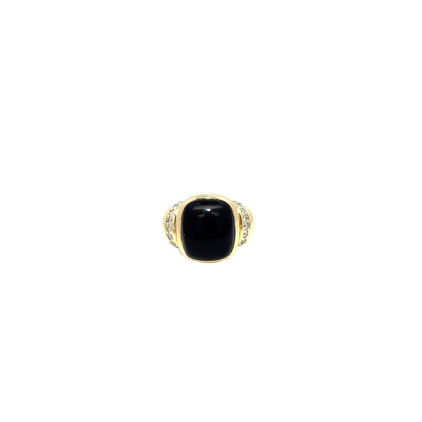 Pre-Owned David Yurman Black Onyx and Diamond Noblesse Ring