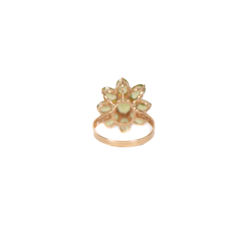 Pre-Owned Peridot Flower Ring