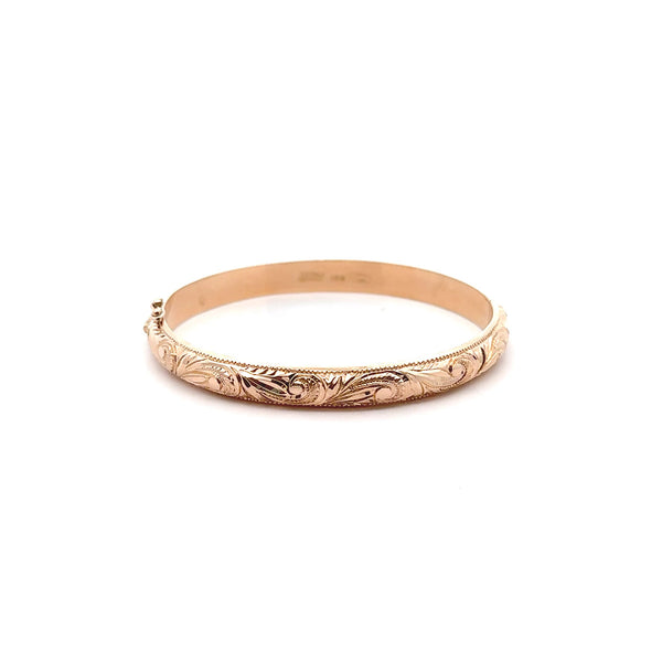 Pre-Owned Engraved Hinged Bangle | STORE 5a Luxury Preowned Goods
