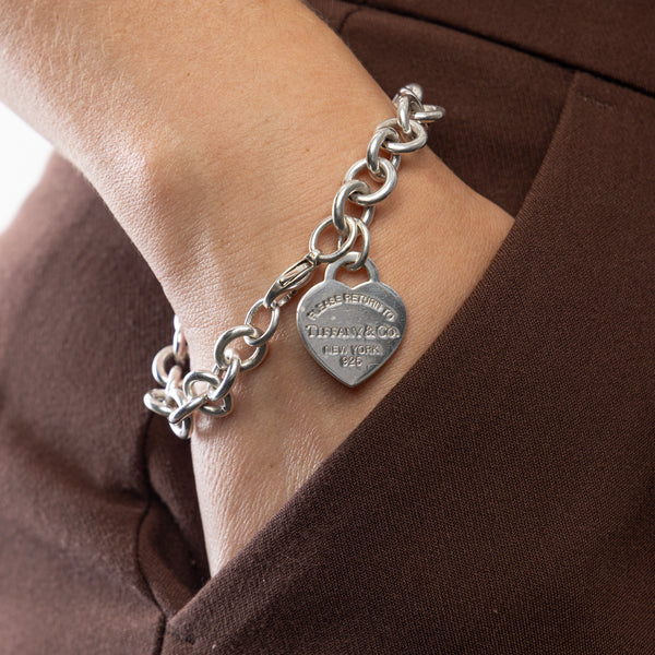 Pre-Owned Tiffany Return To Tiffany Heart Tag Bracelet