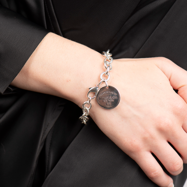 Pre-Owned Tiffany & Co. Return To Tiffany Round Charm Bracelet