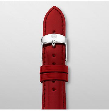 Pre-Owned Michele 20 mm Scarlet Patent Leather Strap