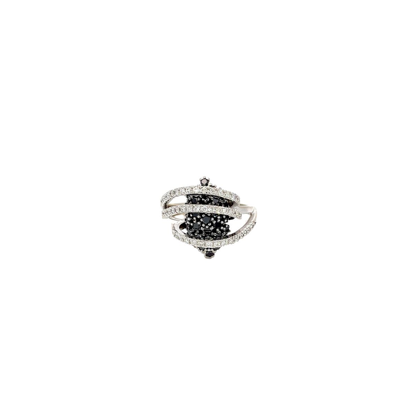 Pre-Owned Black Diamond Fashion Ring