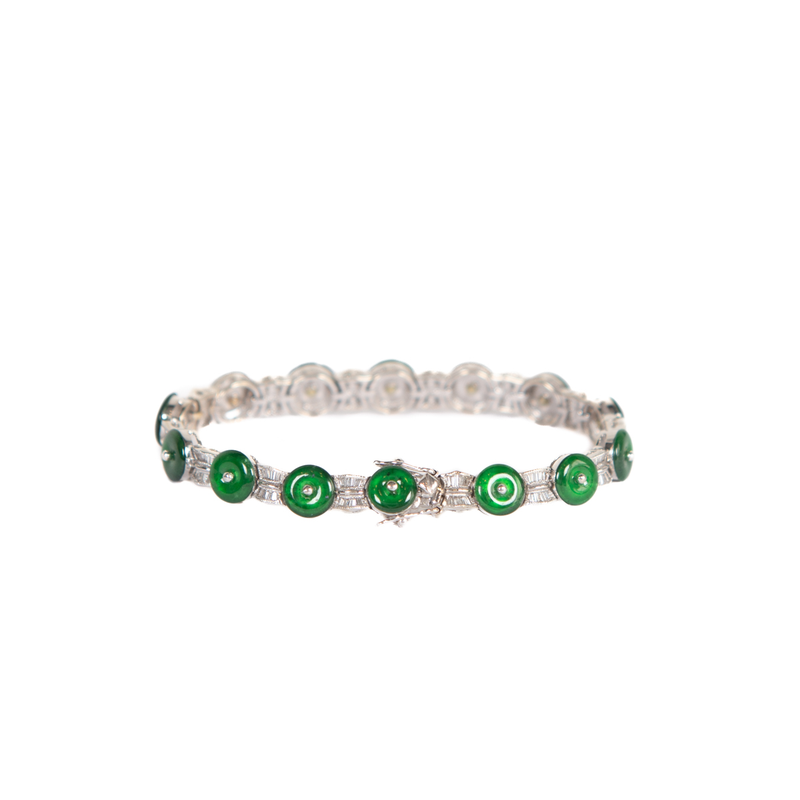 Pre-Owned Emerald and Diamond Bracelet