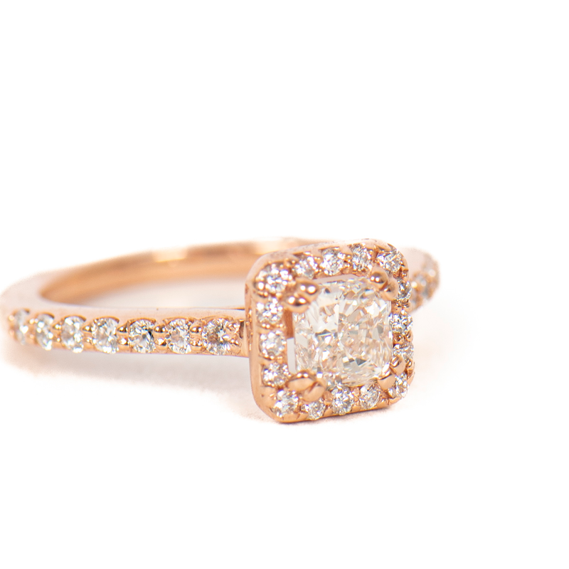 Pre-Owned Diamond Halo Engagement Ring