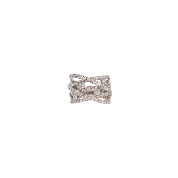 Pre-Owned Diamond Criss Cross Fashion Ring