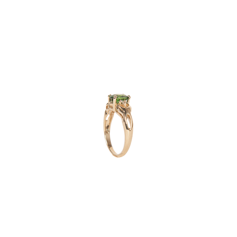 Pre-Owned Tourmaline and Diamond Ring