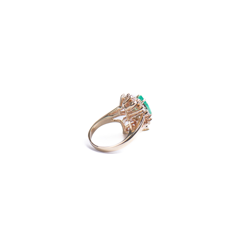 Pre-Owned Emerald and Diamond Ring