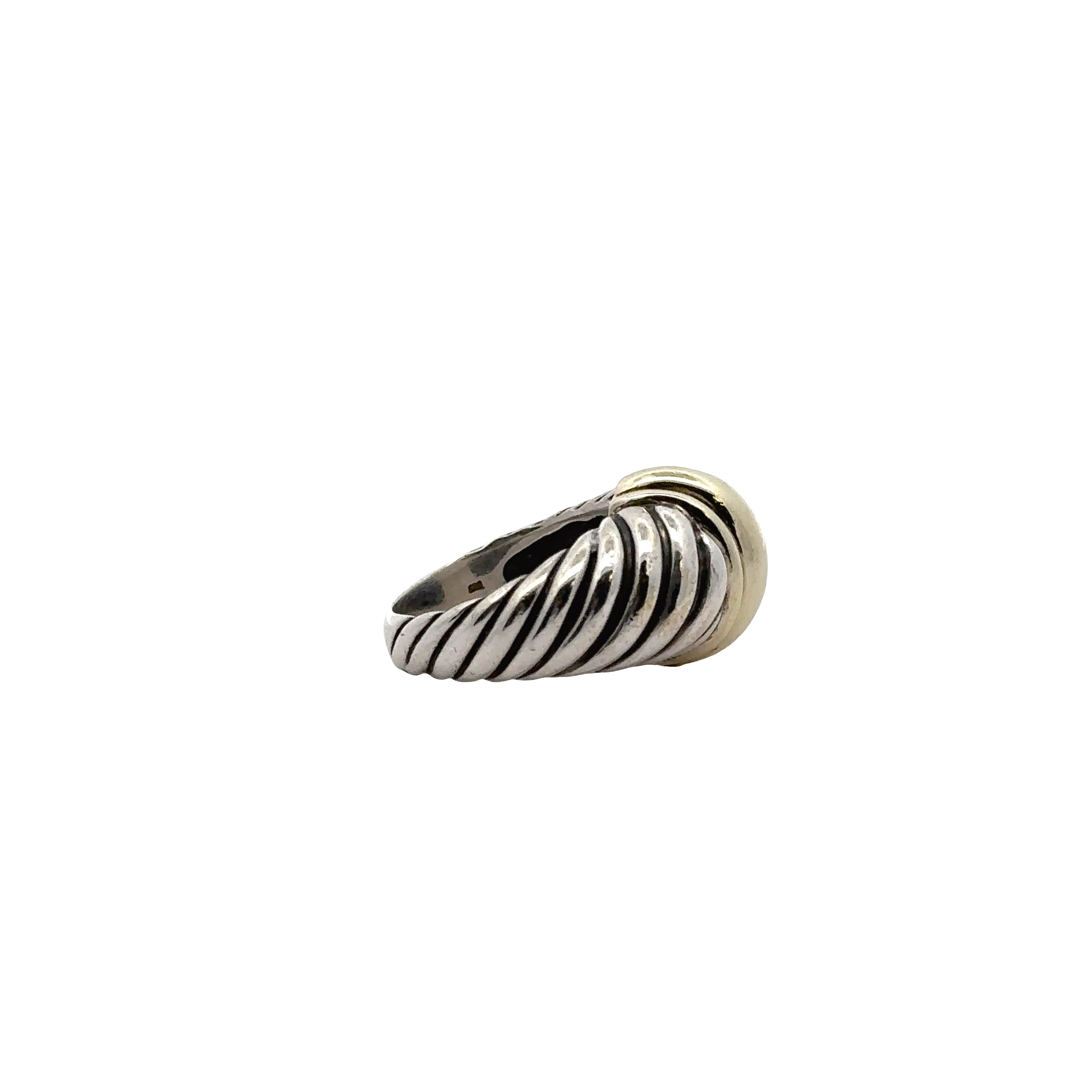 Pre-Owned David Yurman Two Tone Dome Cable Ring
