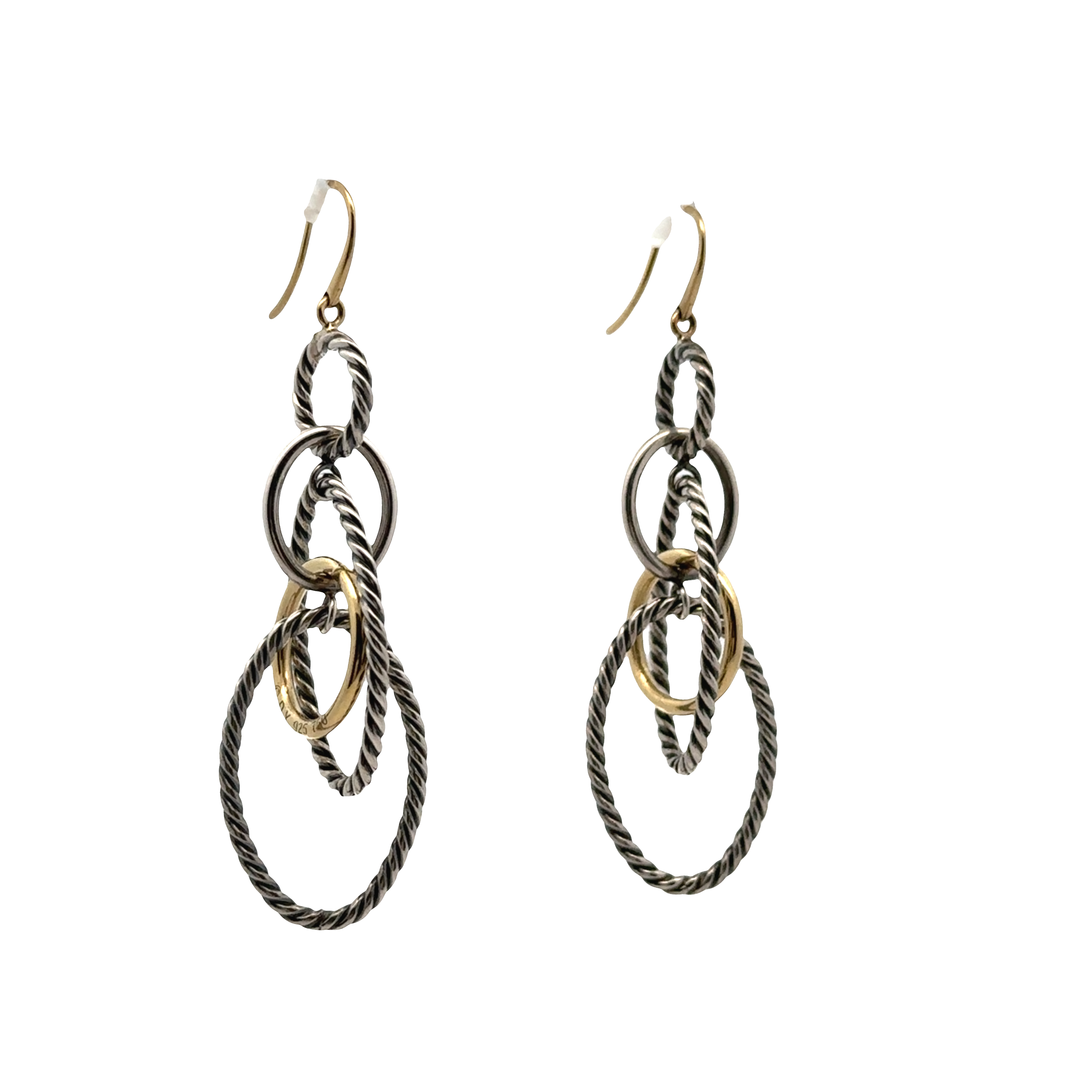 Pre-Owned David Yurman Two Tone Mobile Earrings
