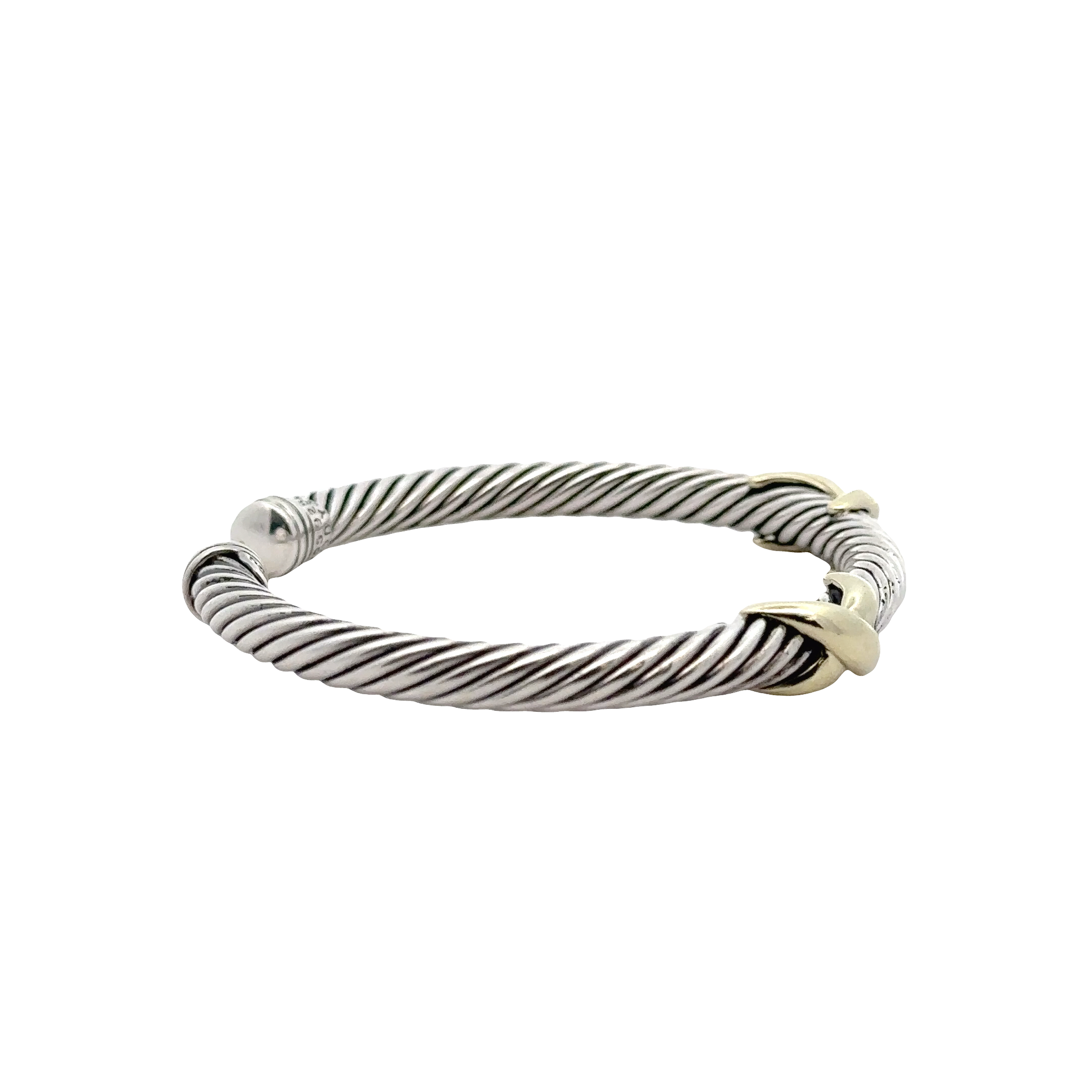 Pre-Owned David Yurman Classic Cable Double "X" Cuff Bracelet