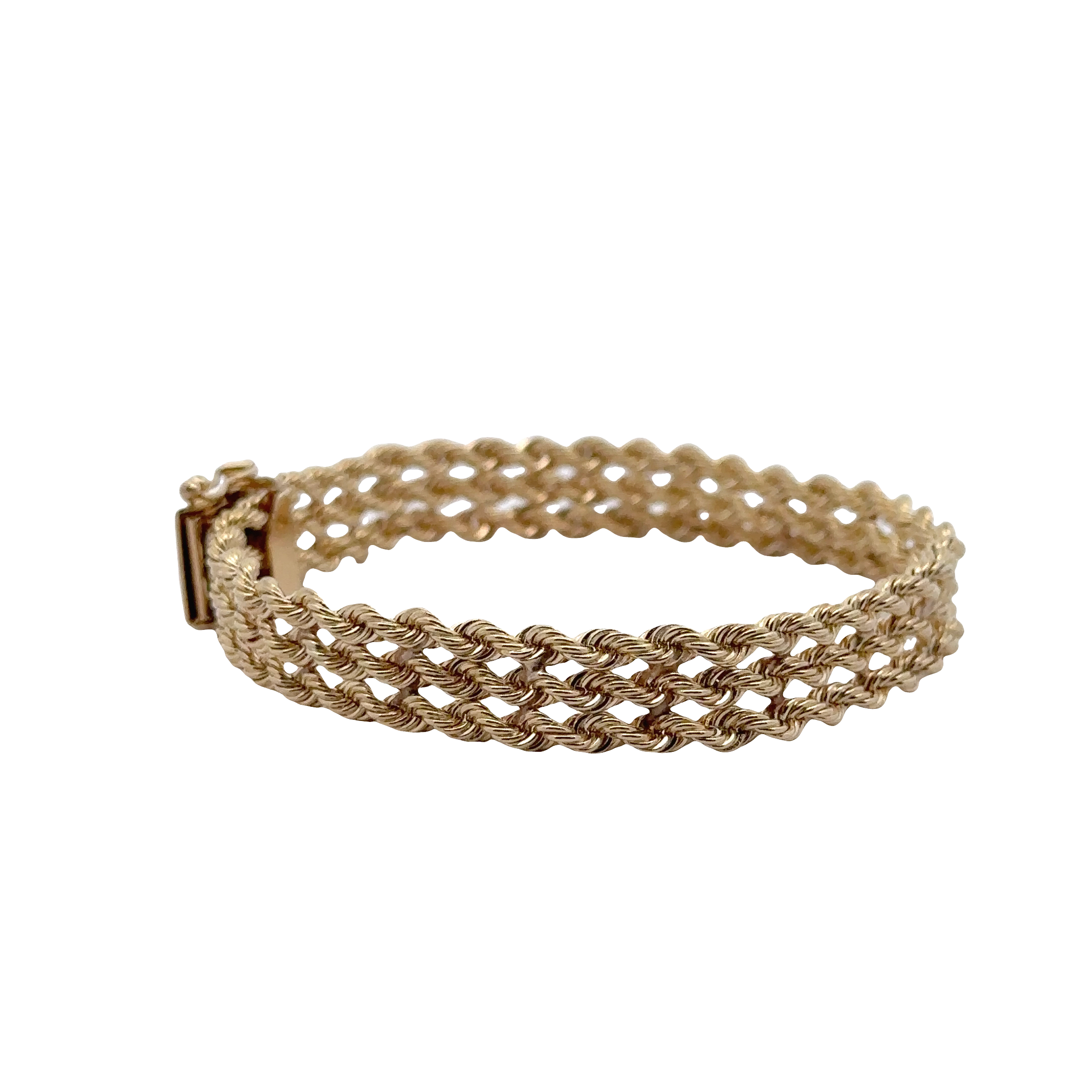 Pre-Owned Multi-Row Fancy Link Bracelet
