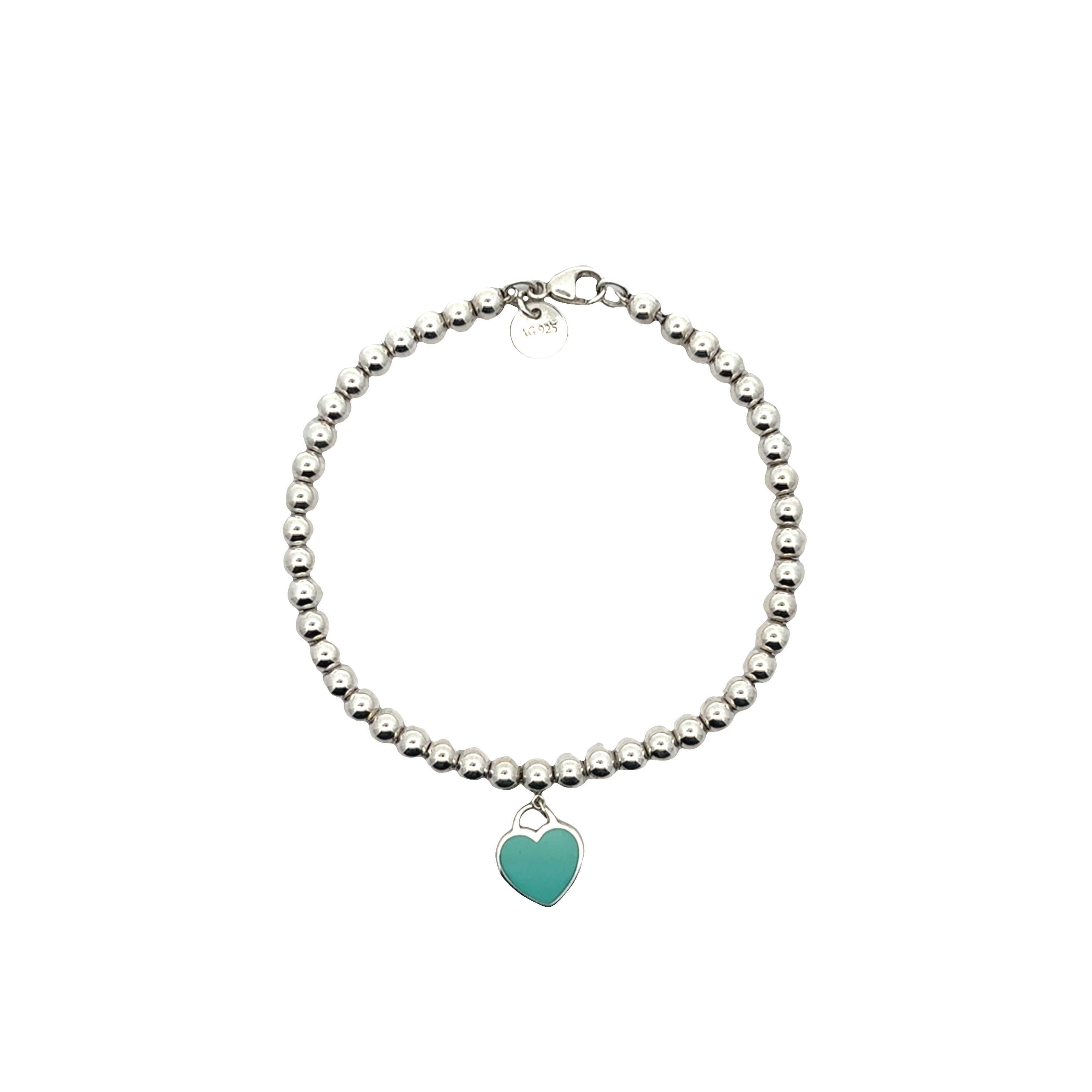 Pre-Owned Tiffany & Co. Return to Tiffany Heart Tag Bead Charm Bracelet
