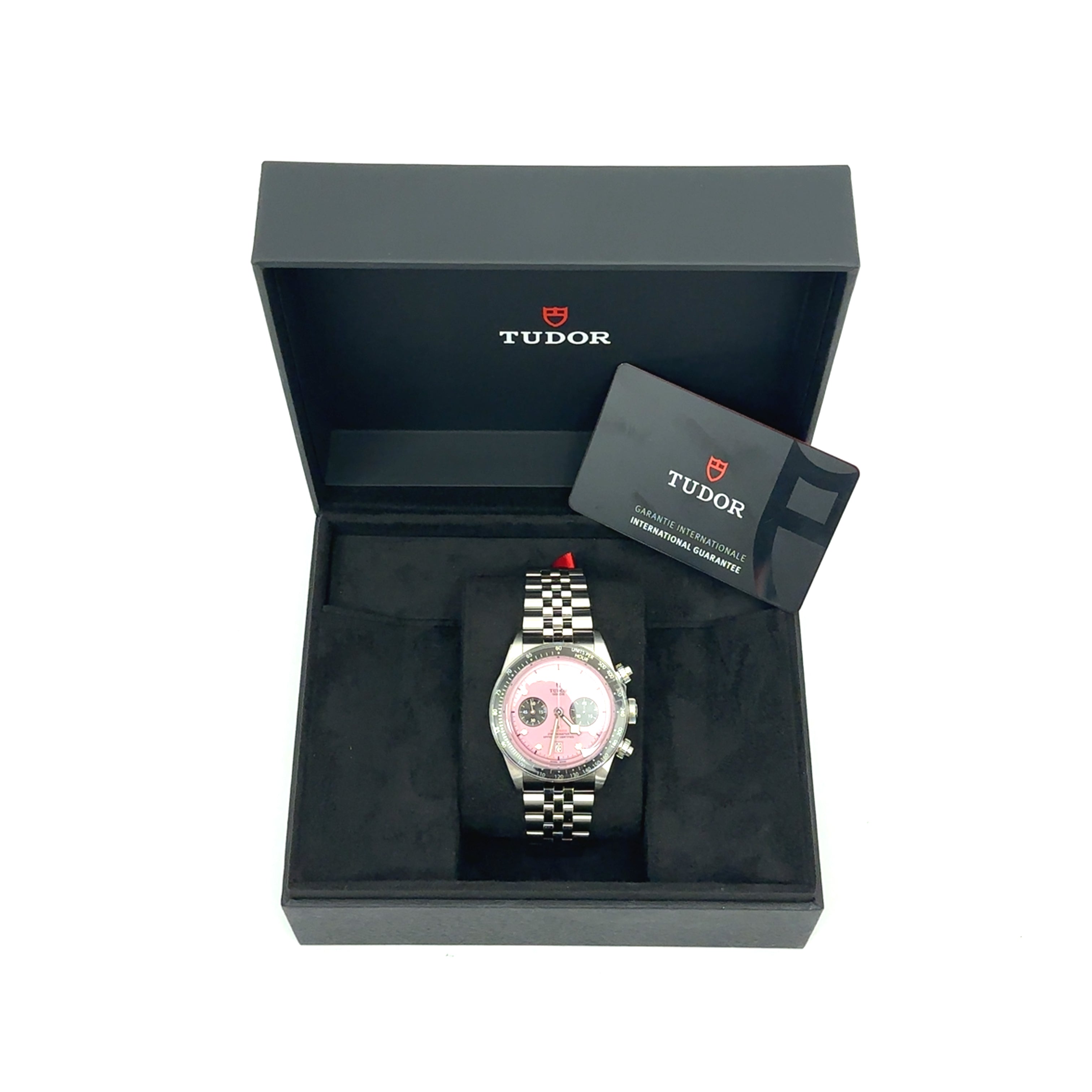 Pre-Owned Tudor Black Bay Chrono Pink Dial Watch