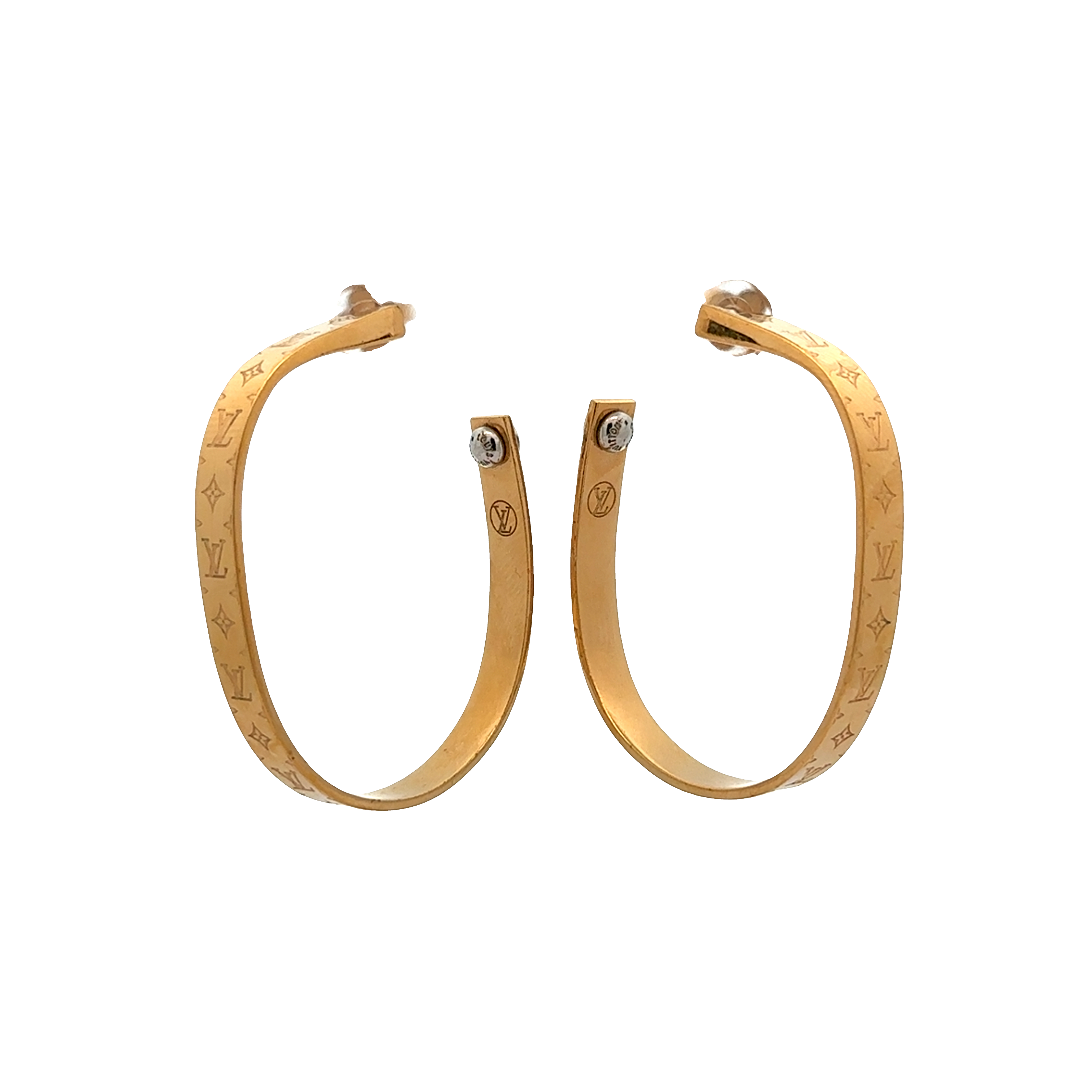 Pre-Owned Louis Vuitton Monogram Hoop Earrings