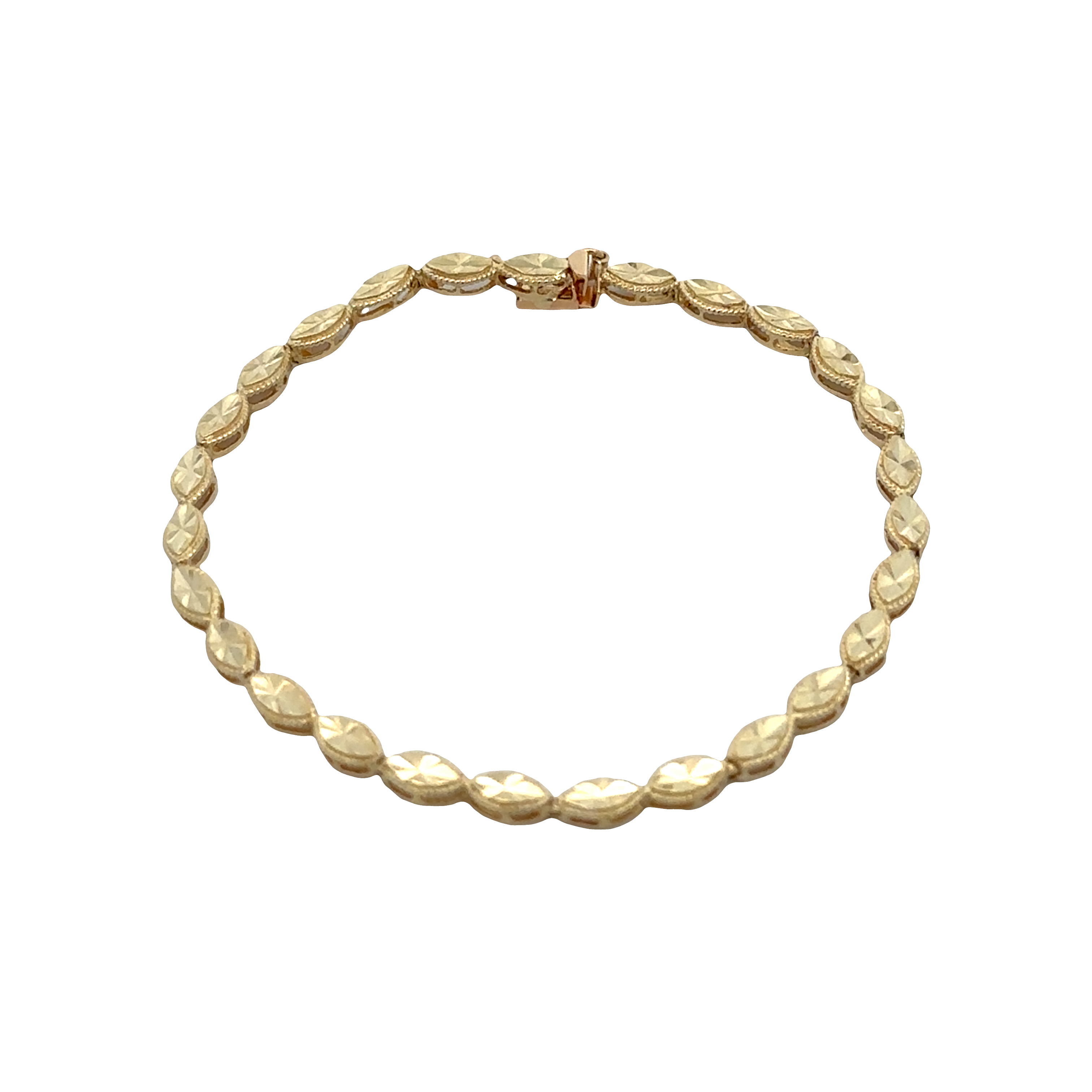 Pre-Owned Diamond-Cut Marquise Link Bracelet
