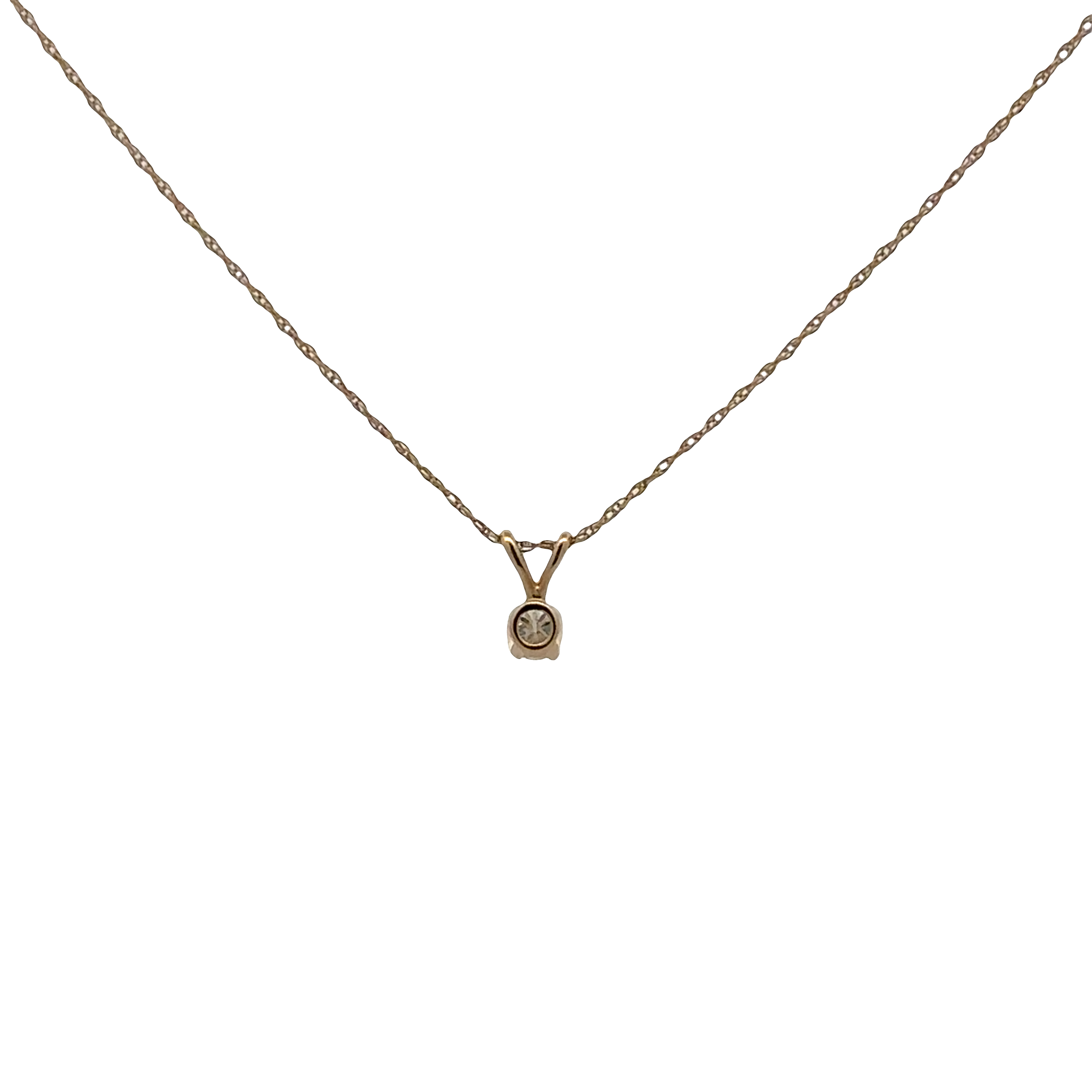 Pre-Owned Diamond Solitaire Necklace