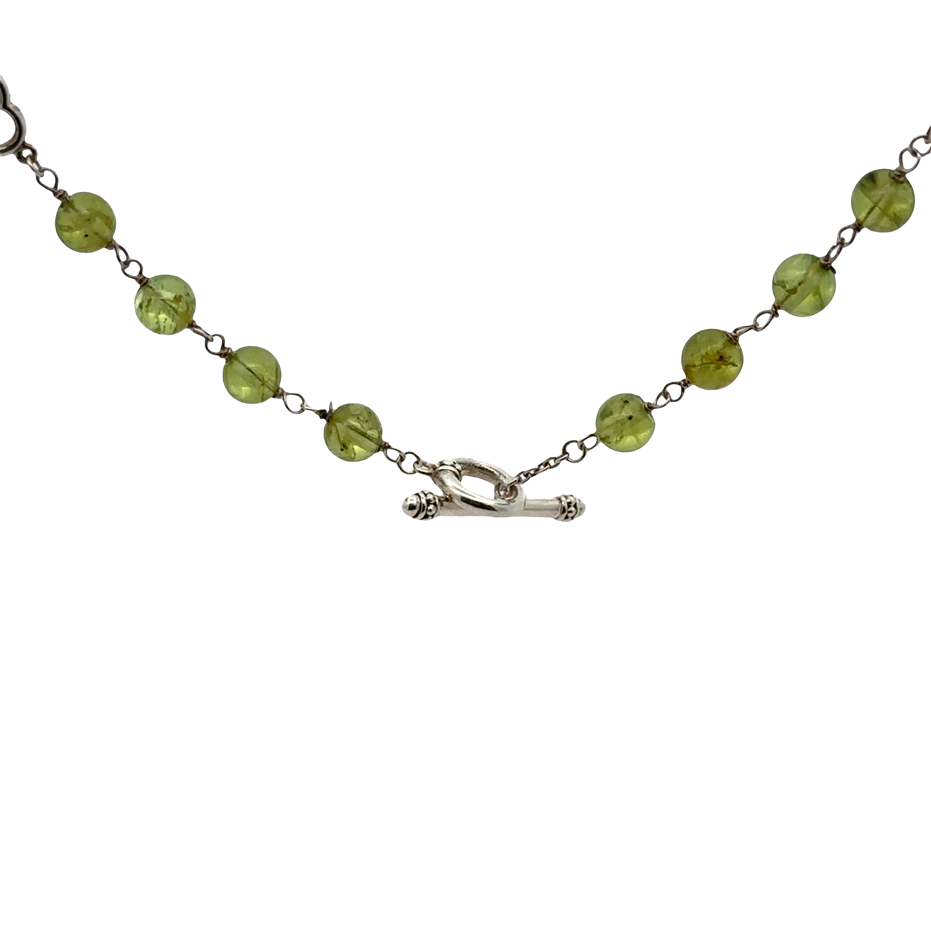 Pre-Owned Lagos Caviar Peridot Bead Station Necklace