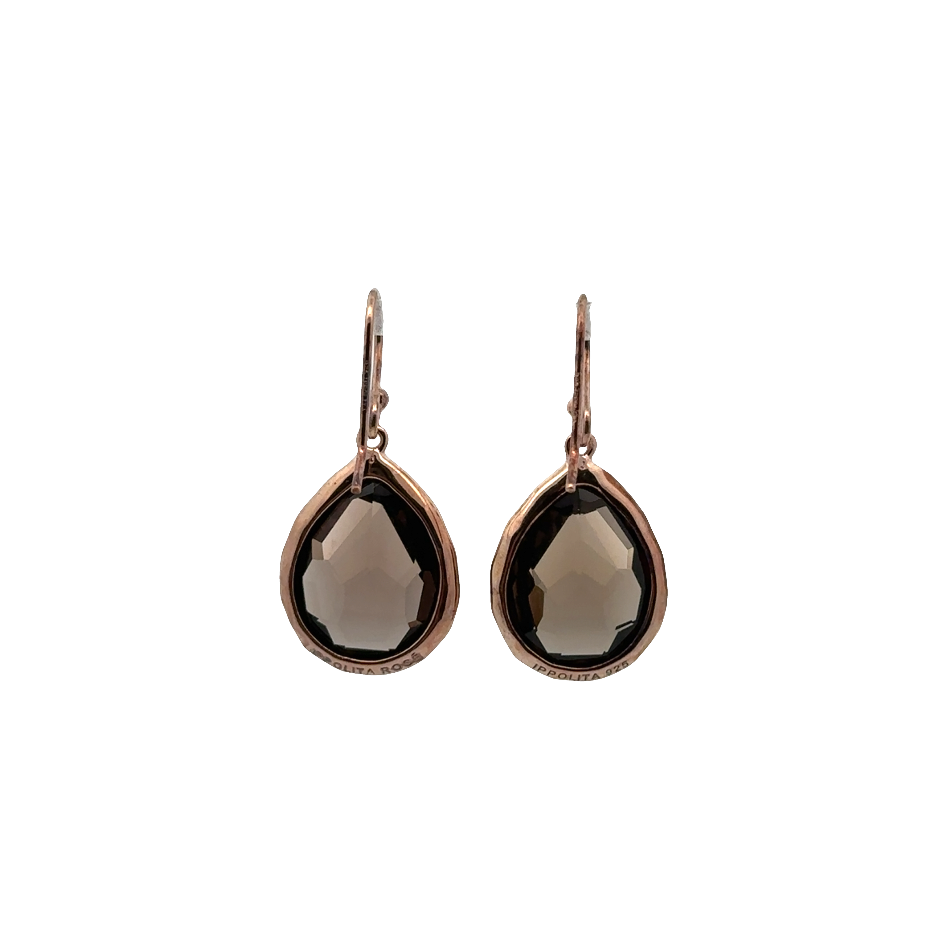 Pre-Owned Ippolita Smoky Quartz Rock Candy Tear Drop Earrings