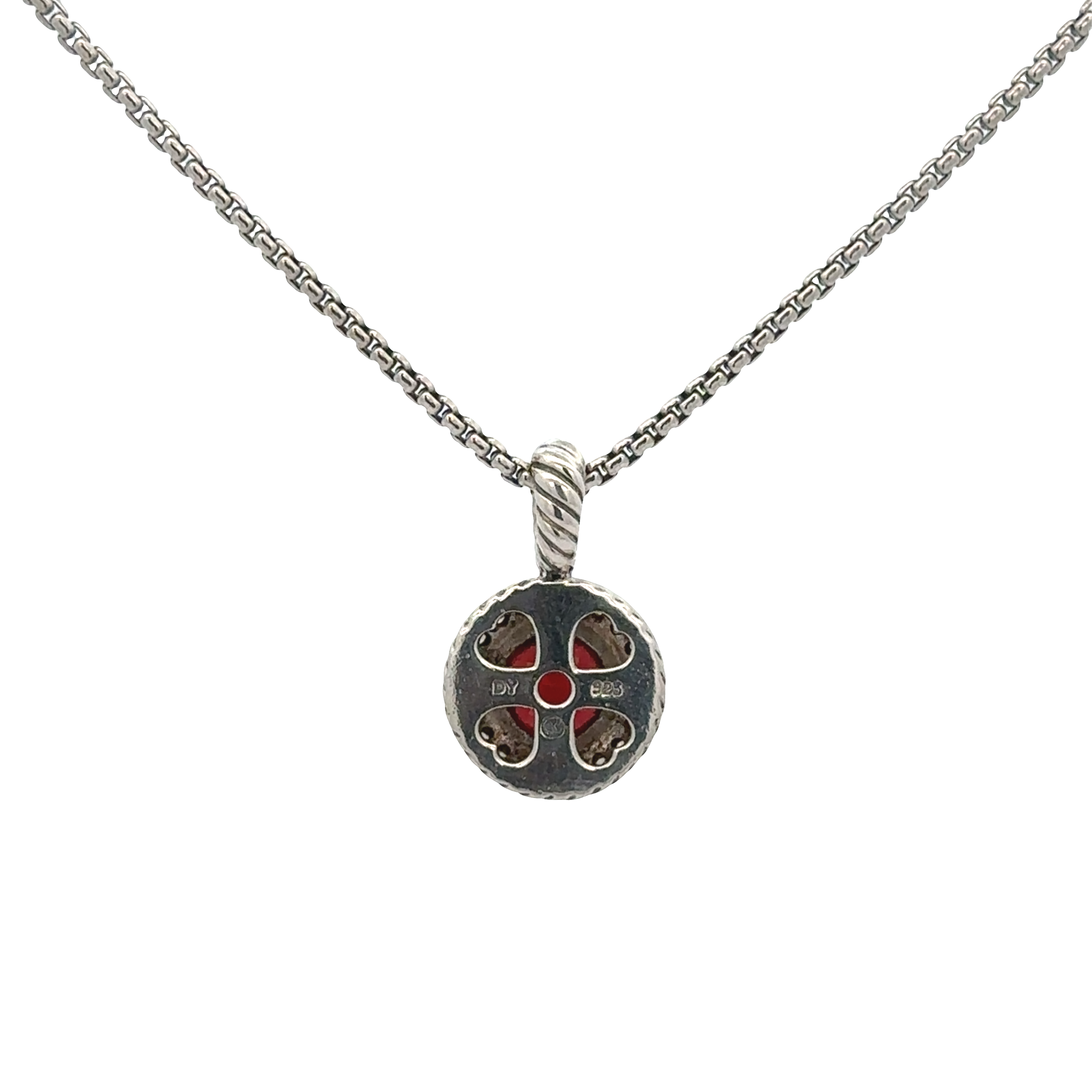 Pre-Owned David Yurman Garnet and Diamond Albion Pendant Necklace
