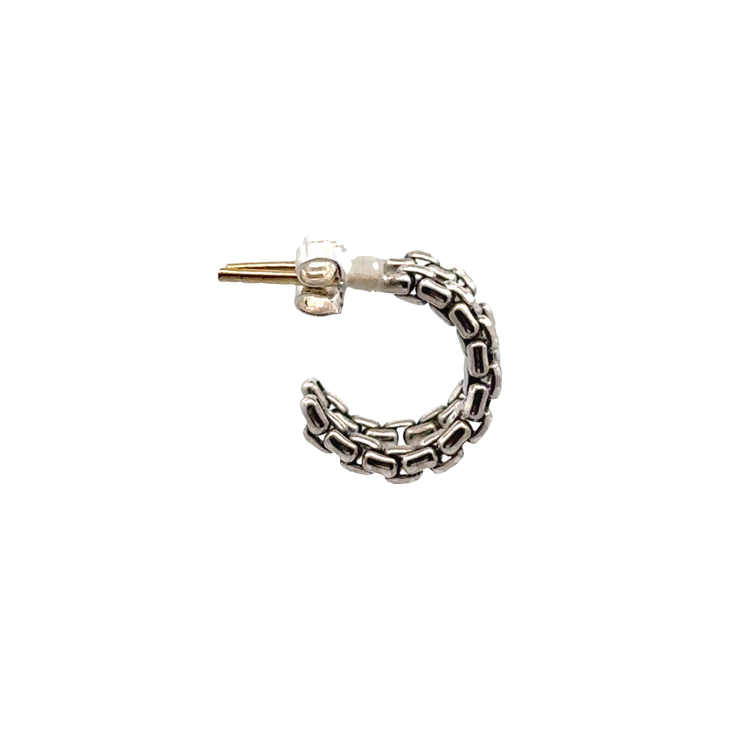 Pre-Owned David Yurman Box Chain Huggie Earrings