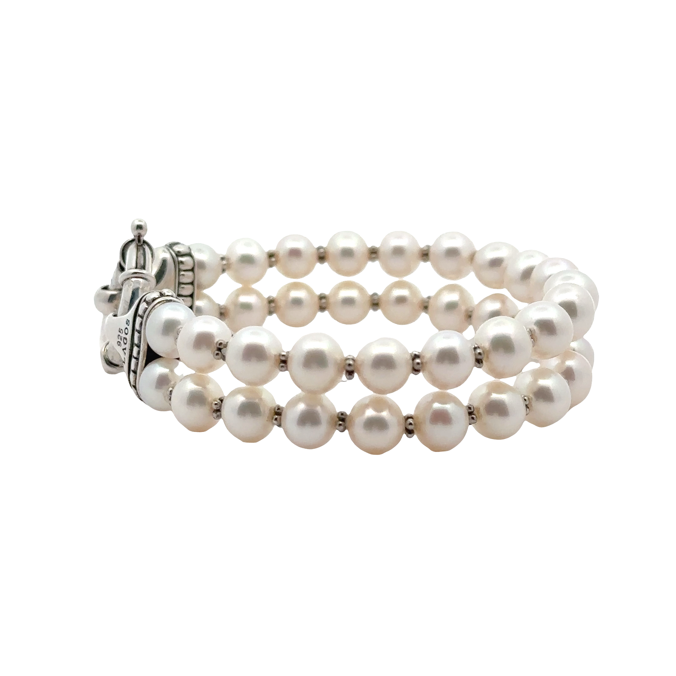 Pre-Owned Lagos Luna Double Strand Pearl Bracelet
