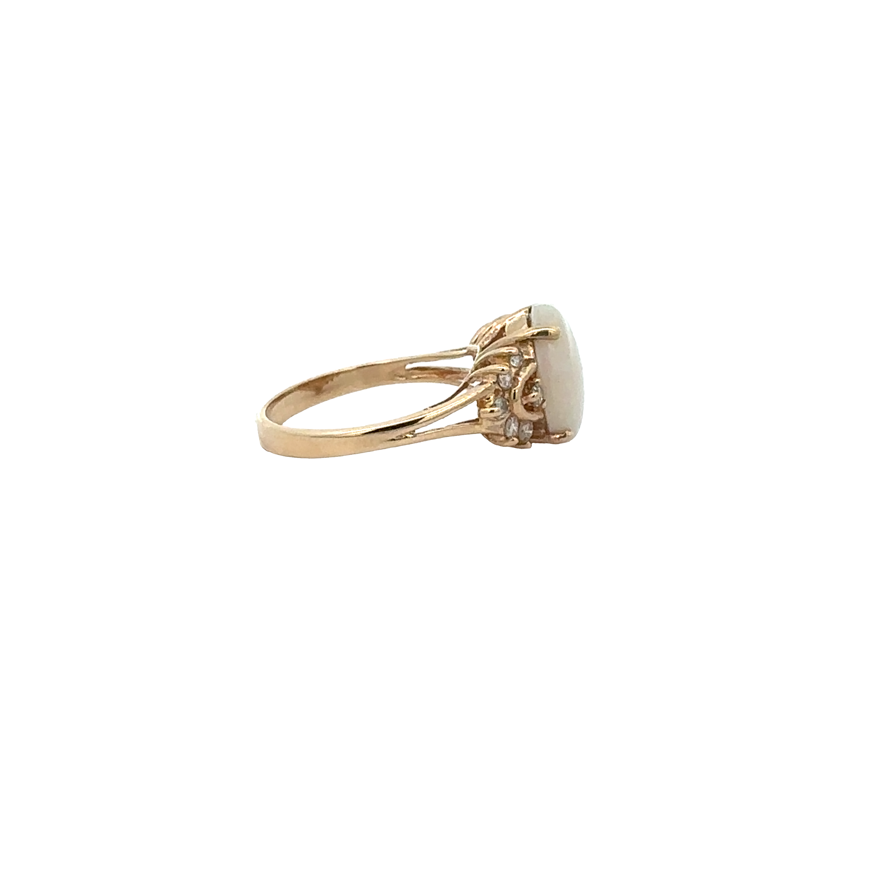 Pre-Owned Opal and Diamond Ring