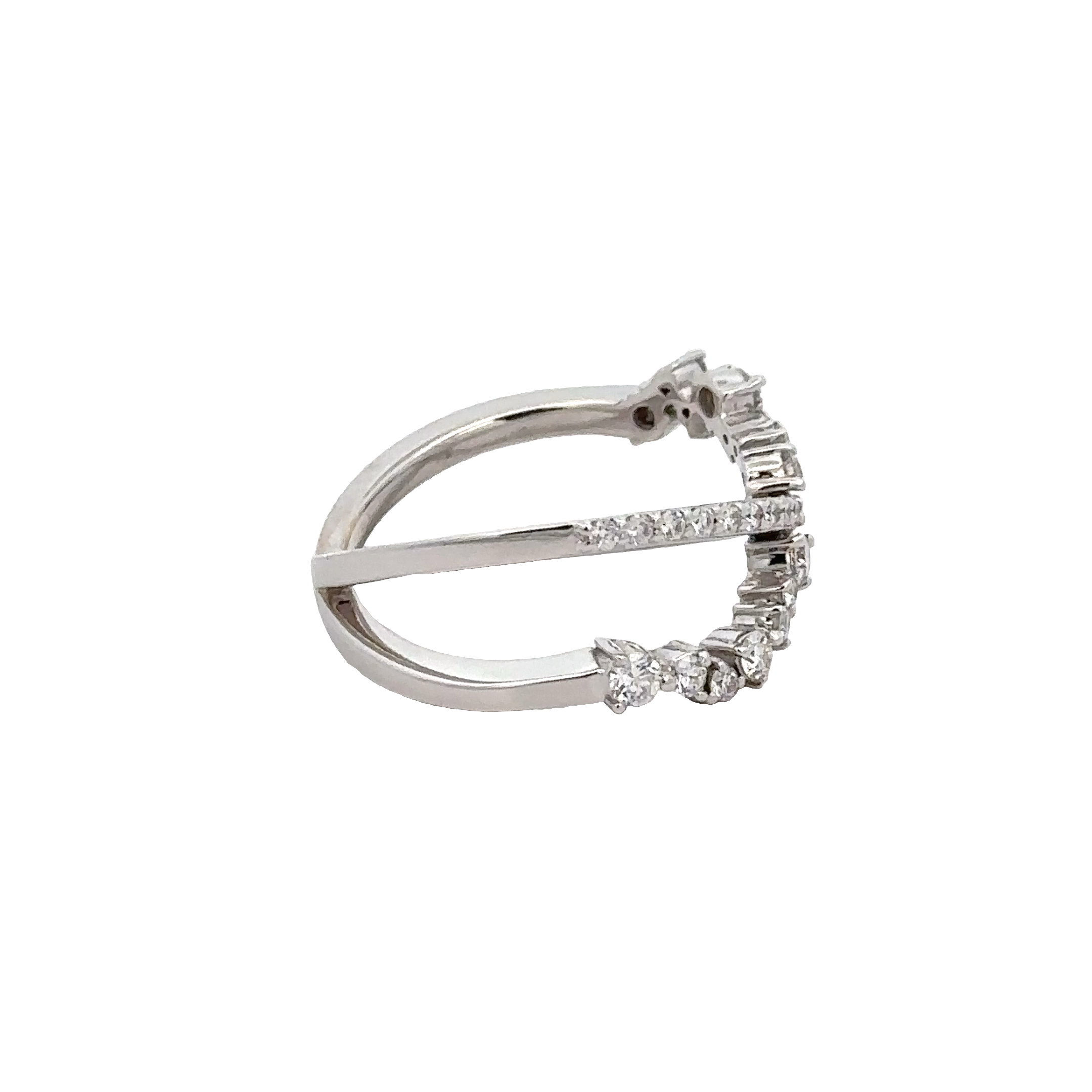 Pre-Owned Penny Preville Diamond Stardust Criss Cross Ring