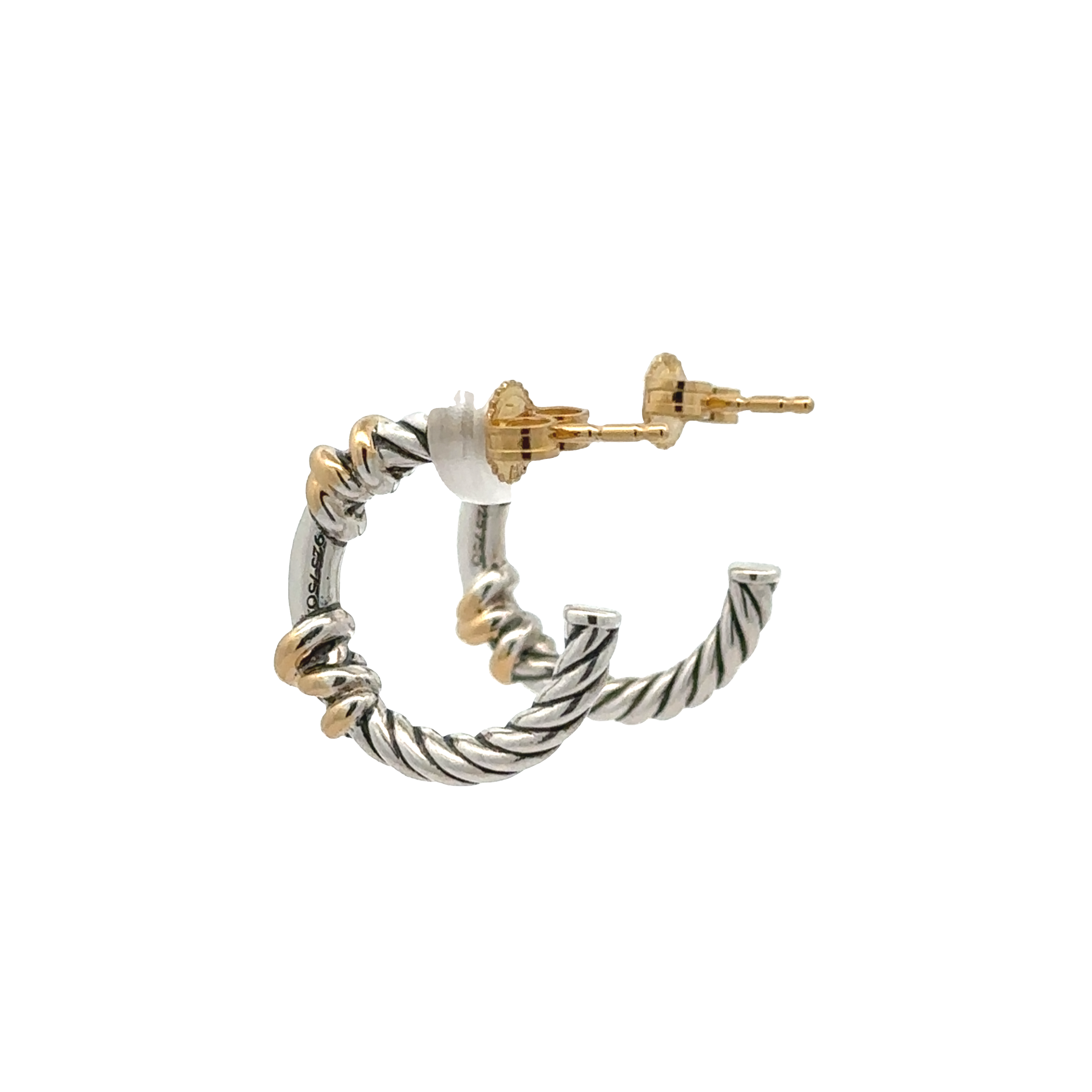 Pre-Owned David Yurman Diamond Petite Helena Wrap Hoop Earrings