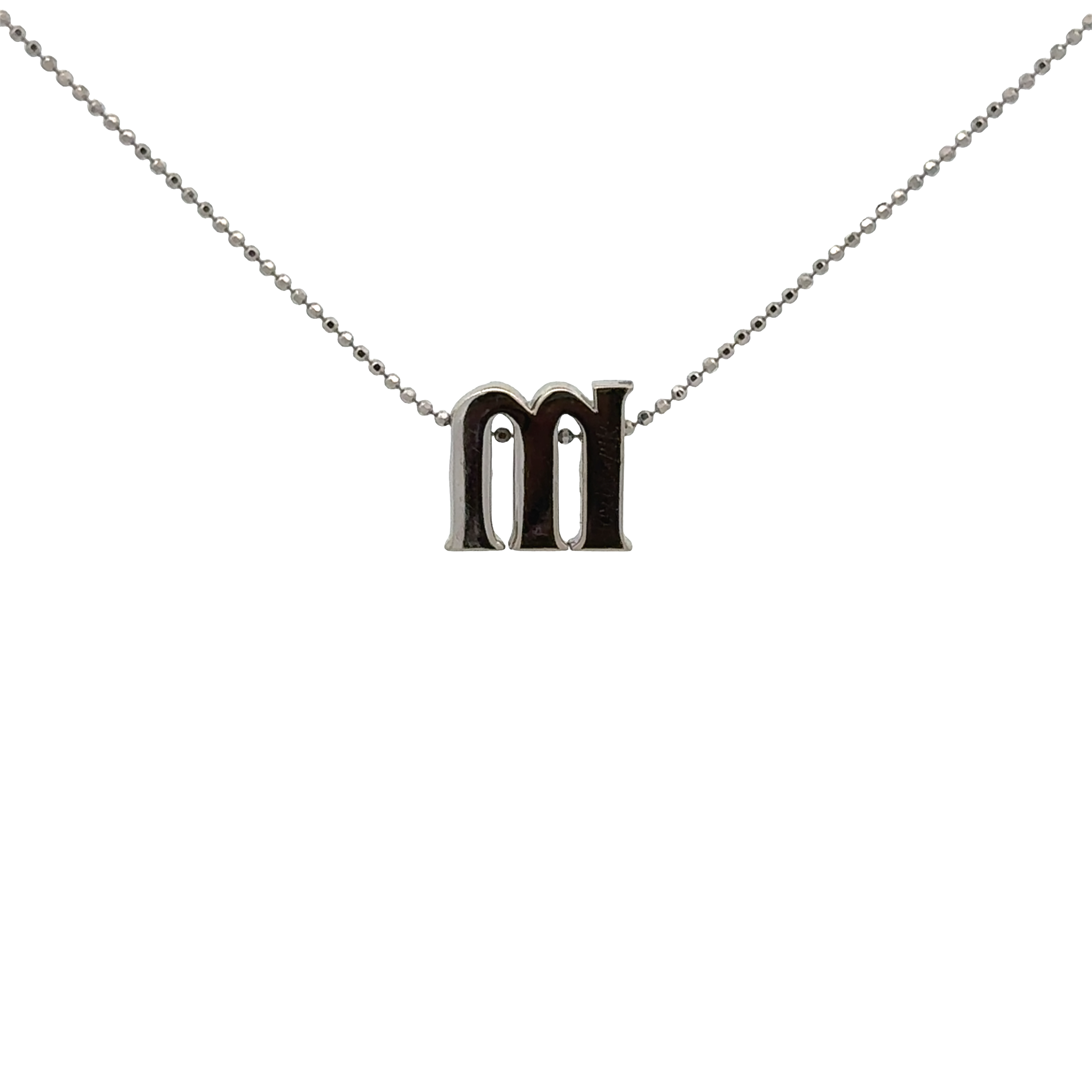 Pre-Owned Alex Woo Little Letter "M" Pendant Necklace