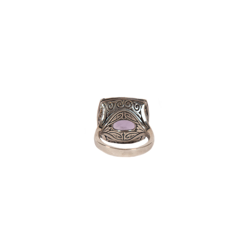 Pre-Owned Scott Kay Amethyst and Diamond Cypress Thorn Ring