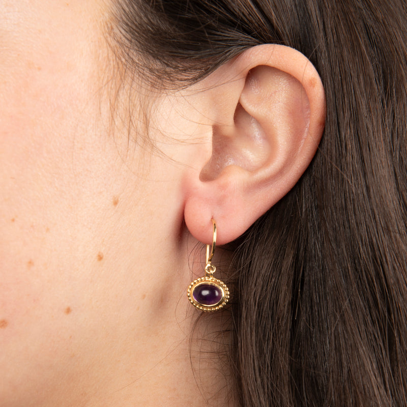 Pre-Owned Lauren K Amethyst Drop Earrings