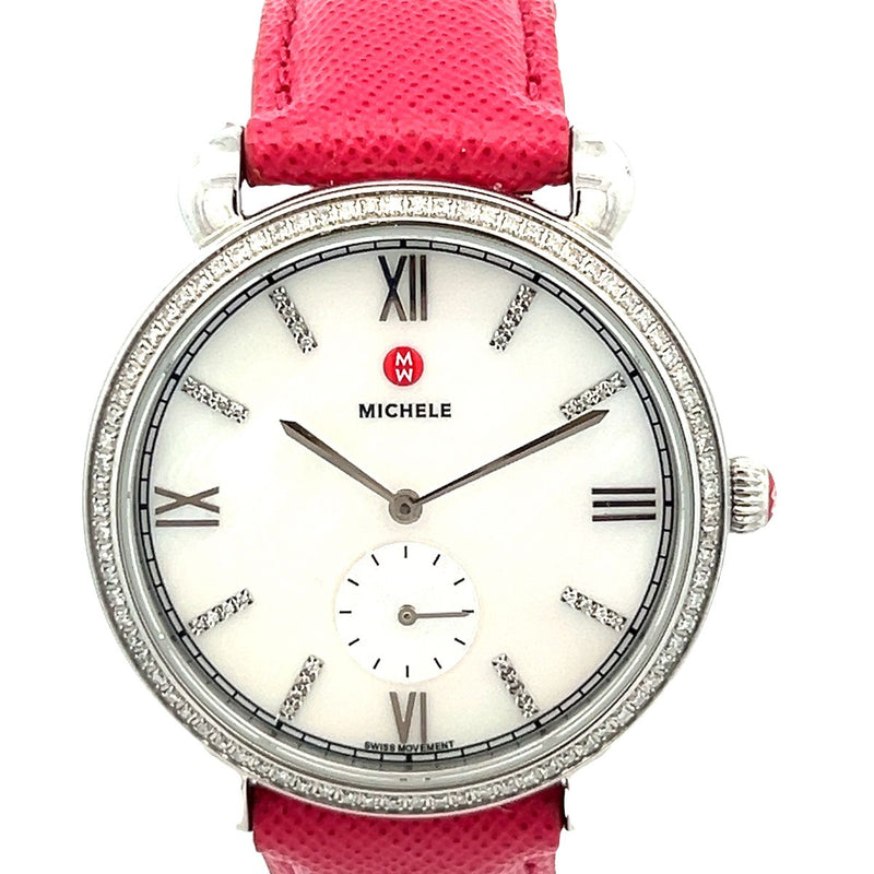 Pre-owned Michele Gracile diamond watch