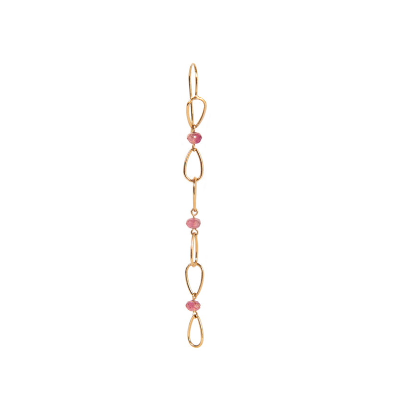 Pre-Owned Pink Tourmaline Dangle Earrings