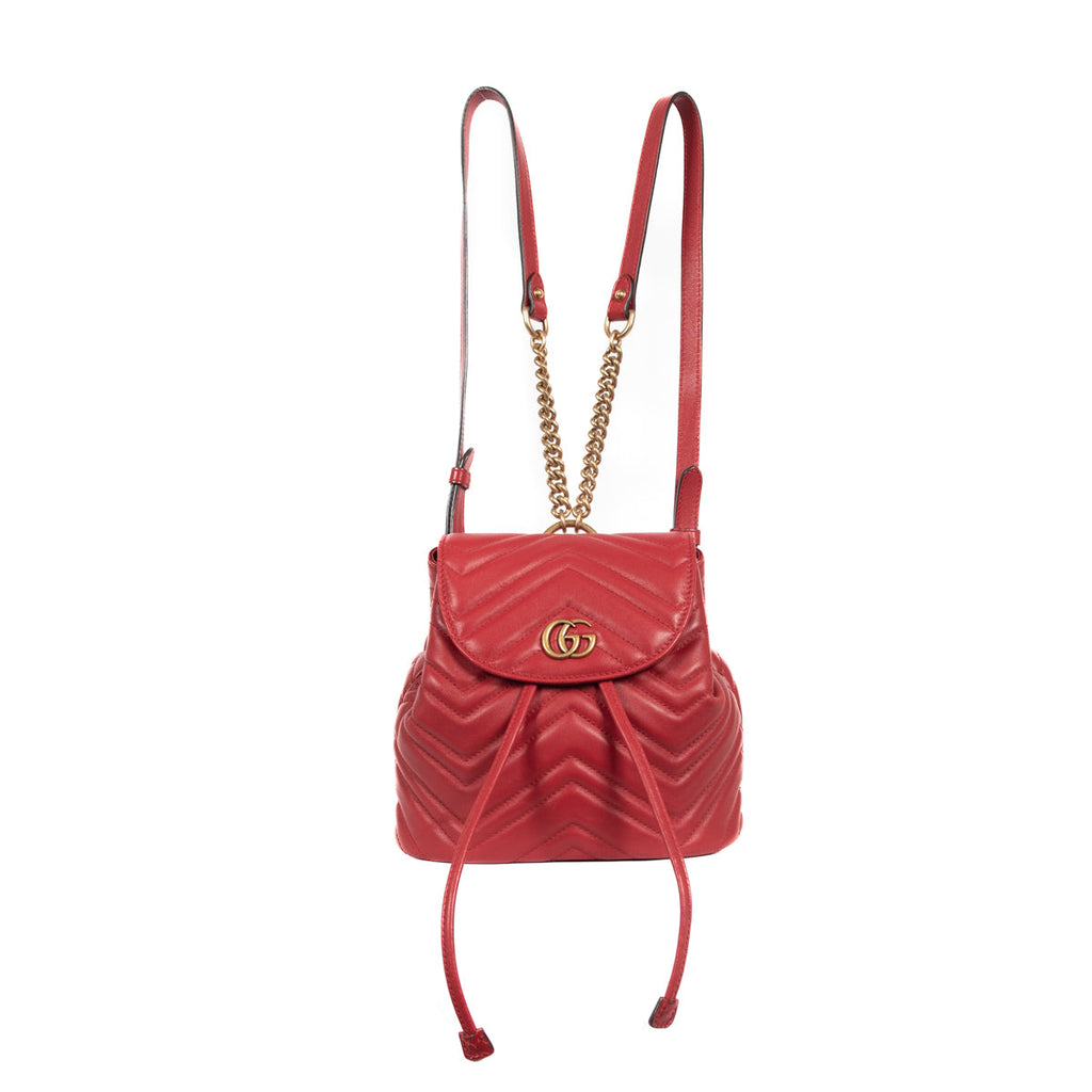 gg marmont matelassé mini backpack Pre-Owned Gucci GG Marmont Matelasse Mini Flap Backpack