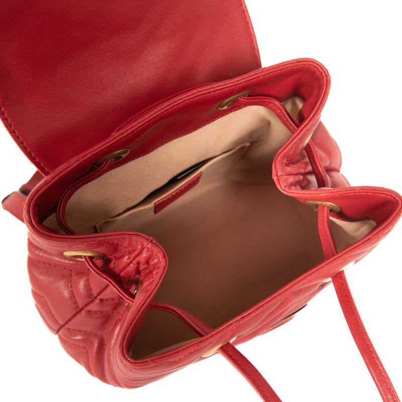 gucci mini backpack marmont Gucci, GG Marmont leather backpack, Women, Red, Unisize, Backpacks