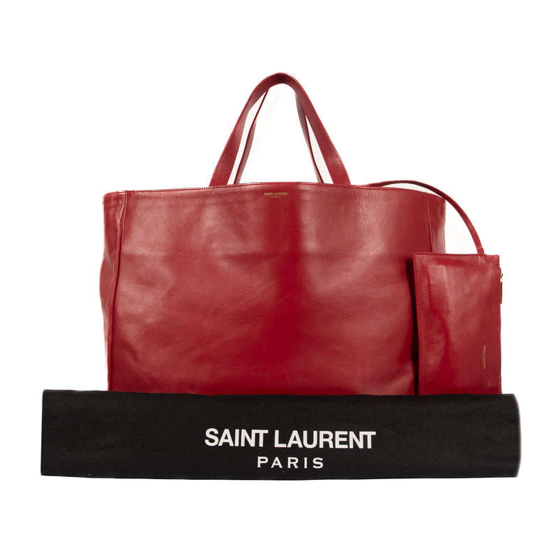 Pre-Owned Yves Saint Laurent Bo Large Leather Shopping Tote