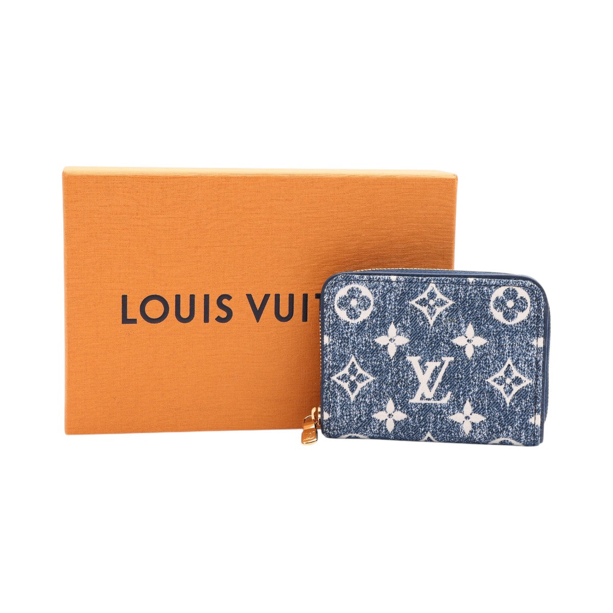Pre-Owned Louis Vuitton Monogram Denim Blue Zippy Coin Purse