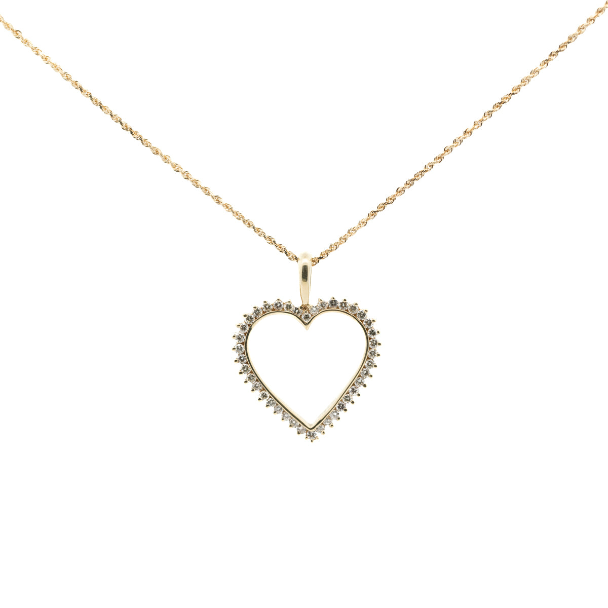 Pre-Owned Diamond Heart Pendant Necklace