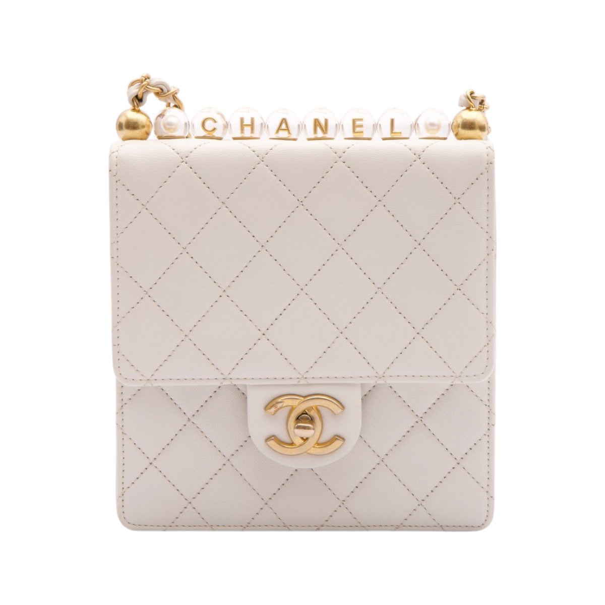 Pre-Owned Chanel Chic Pearls Mini Flap Bag