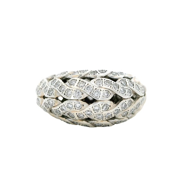Pre-Owned John Hardy Diamond Chain Ring