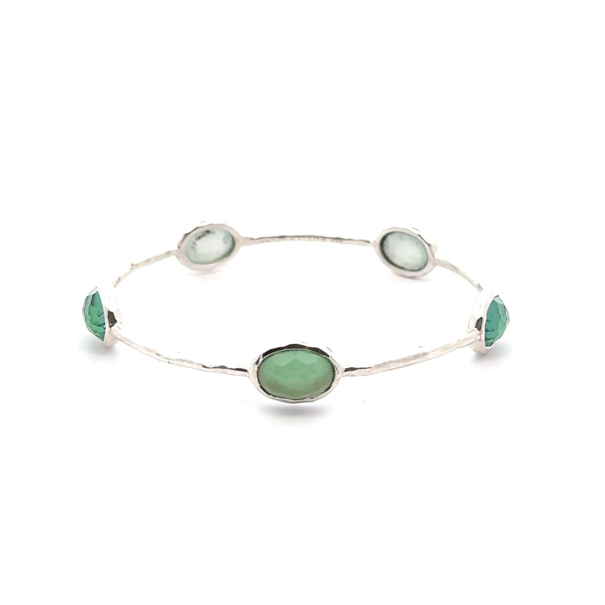Pre-Owned Ippolita Mother of Pearl and Quartz 5 Stone Bangle