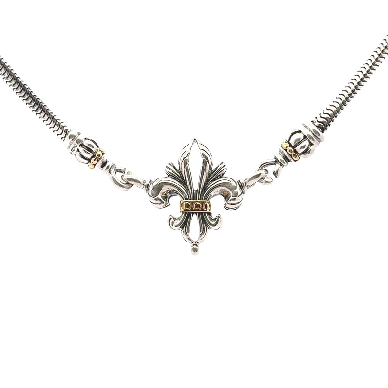 Pre-Owned Lagos Fleur De Lis Necklace