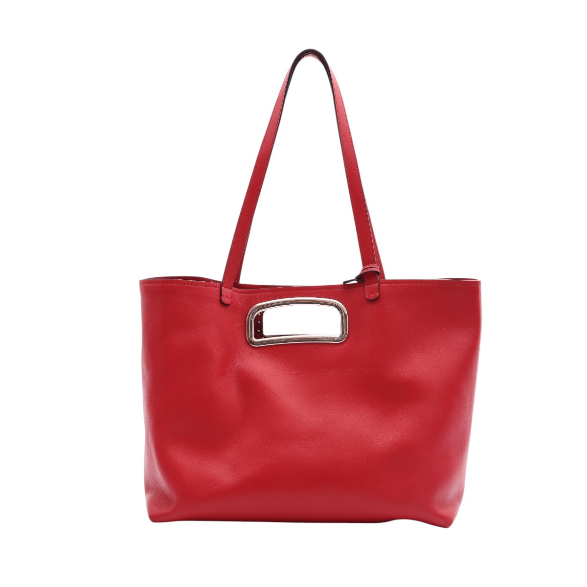 Pre-Owned Prada Leather Cutout Handle Tote