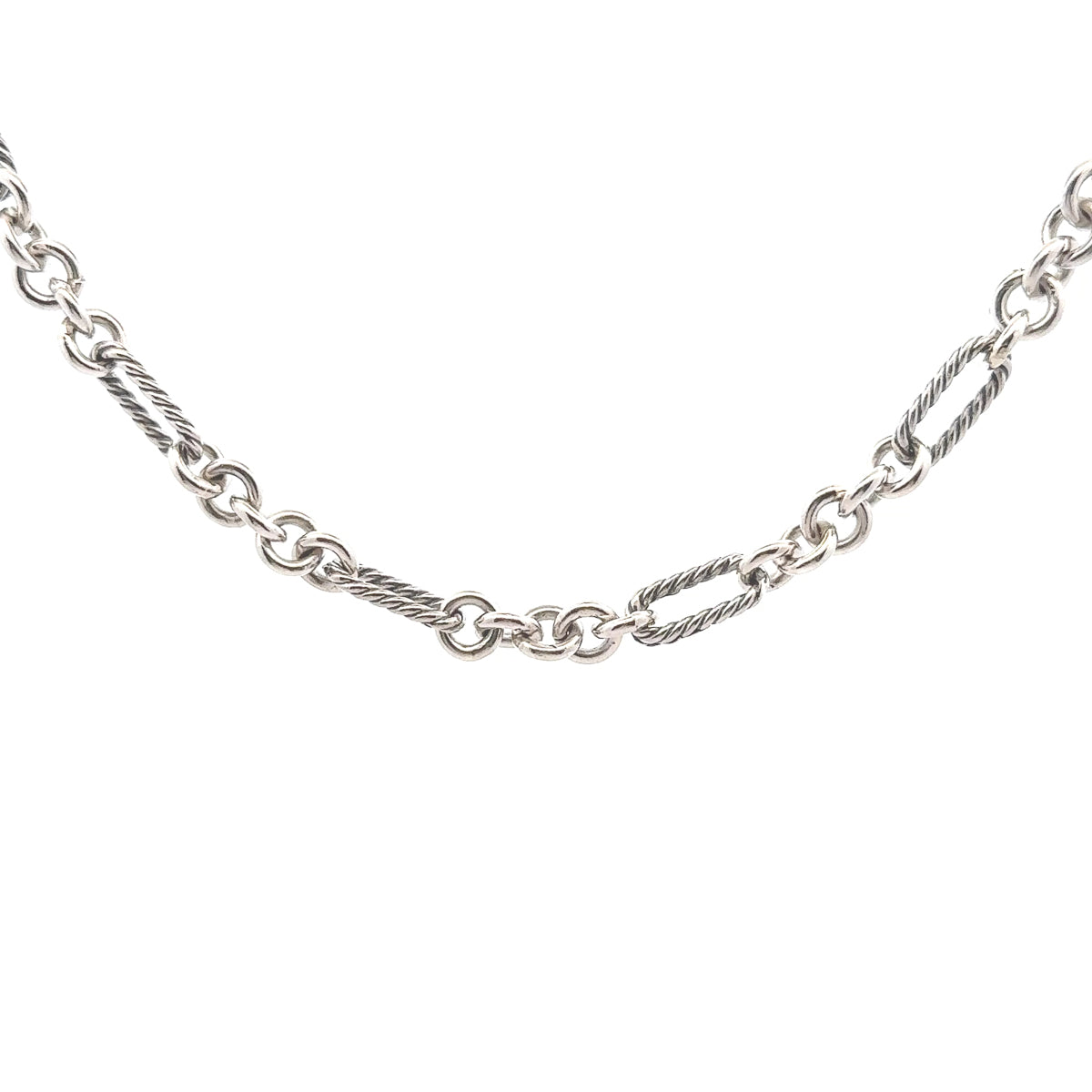 Pre-Owned Link Figaro Strand Necklace