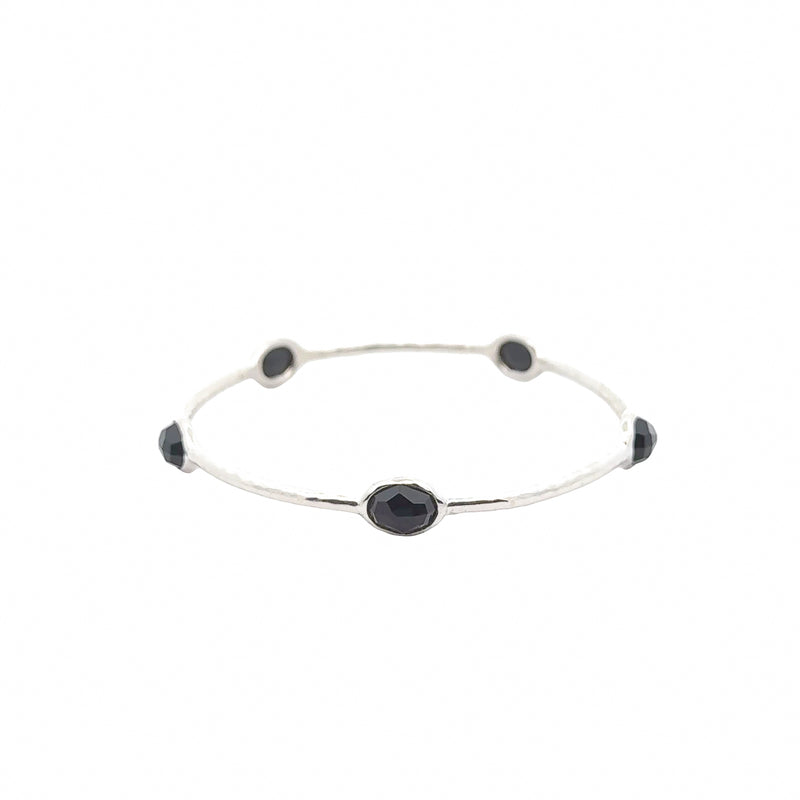 Pre-Owned Ippolita Black Onyx Five-Station Bangle