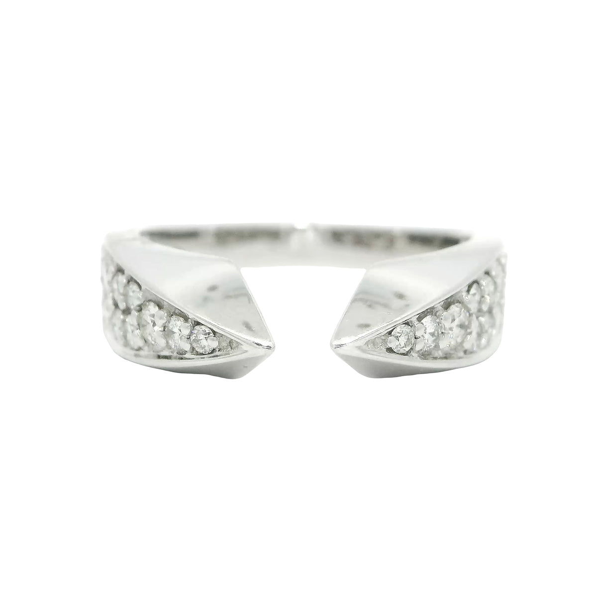 Michael Werdiger Diamond Pinched Open Center Ring