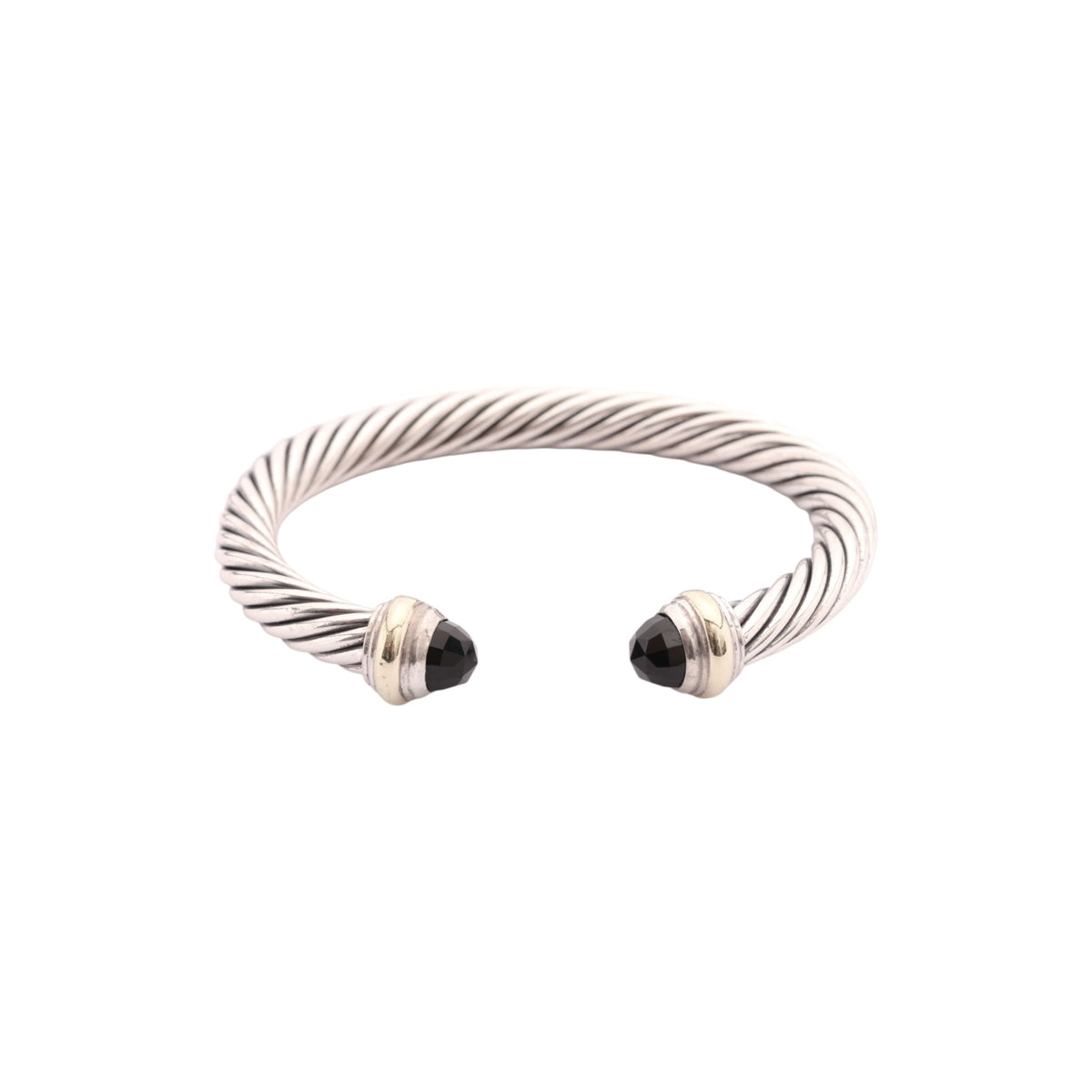 Pre-Owned David Yurman Onyx Cable Cuff Bracelet